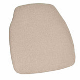 Beige 1.75" Thick Fabric Panel Back Chiavari Chair Cushion and SlipNot™ Technology