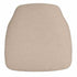 Chivari Beige 1.75" Thick Fabric Panel Back Chiavari Chair Cushion and SlipNot™ Technology CUSHPANFAB-BGE-A