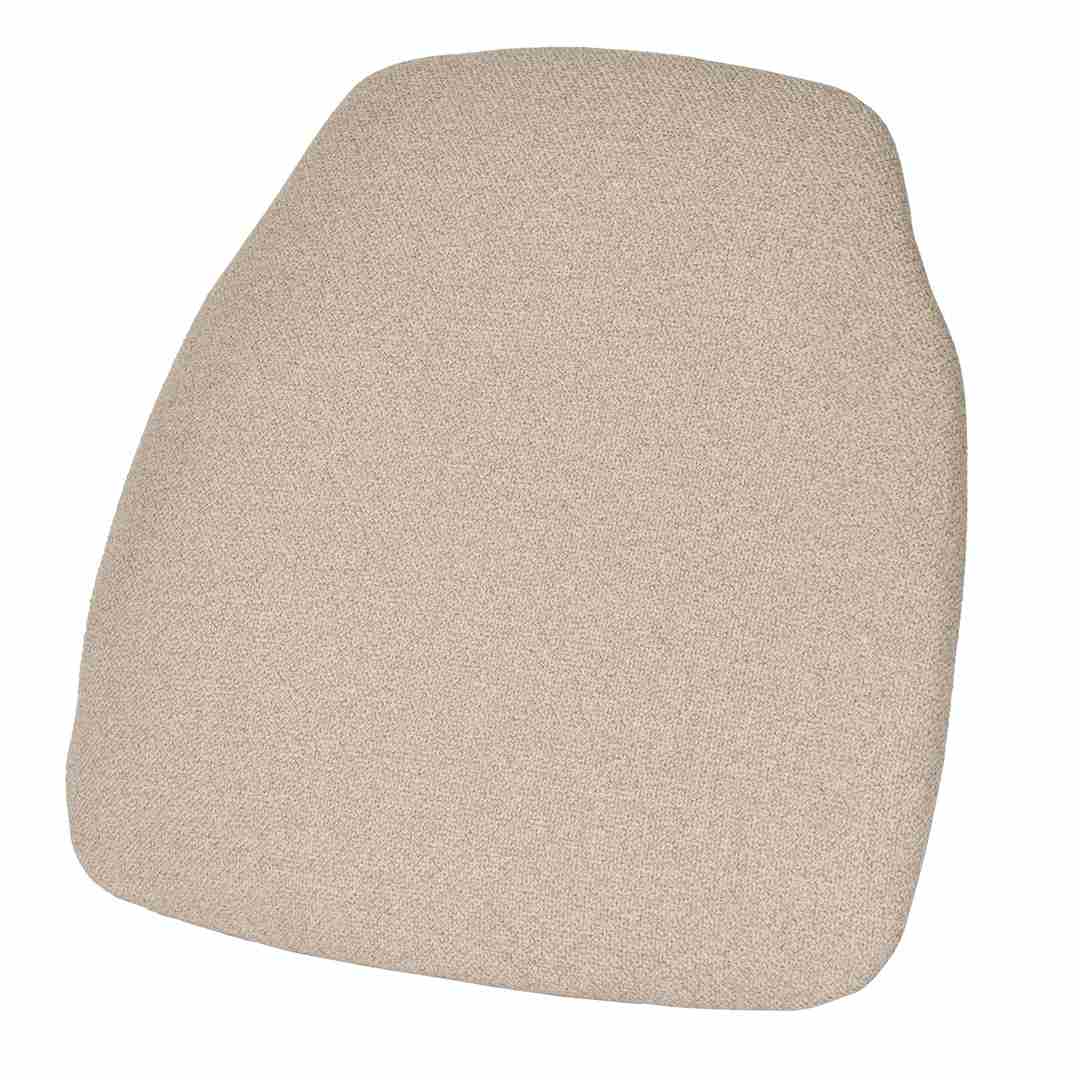 Chivari Beige 1.75" Thick Fabric Panel Back Chiavari Chair Cushion and SlipNot™ Technology CUSHPANFAB-BGE-A