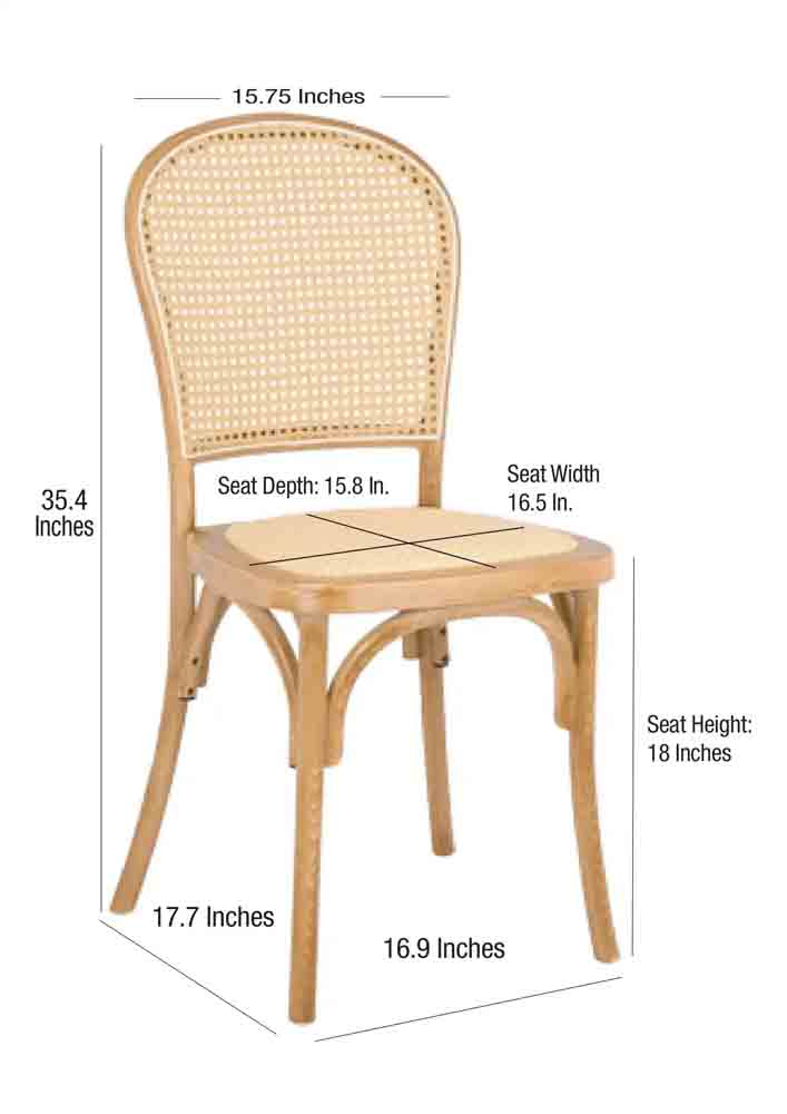Chivari Natural Bent Cane Resin Chair CBCNN-ZG-T