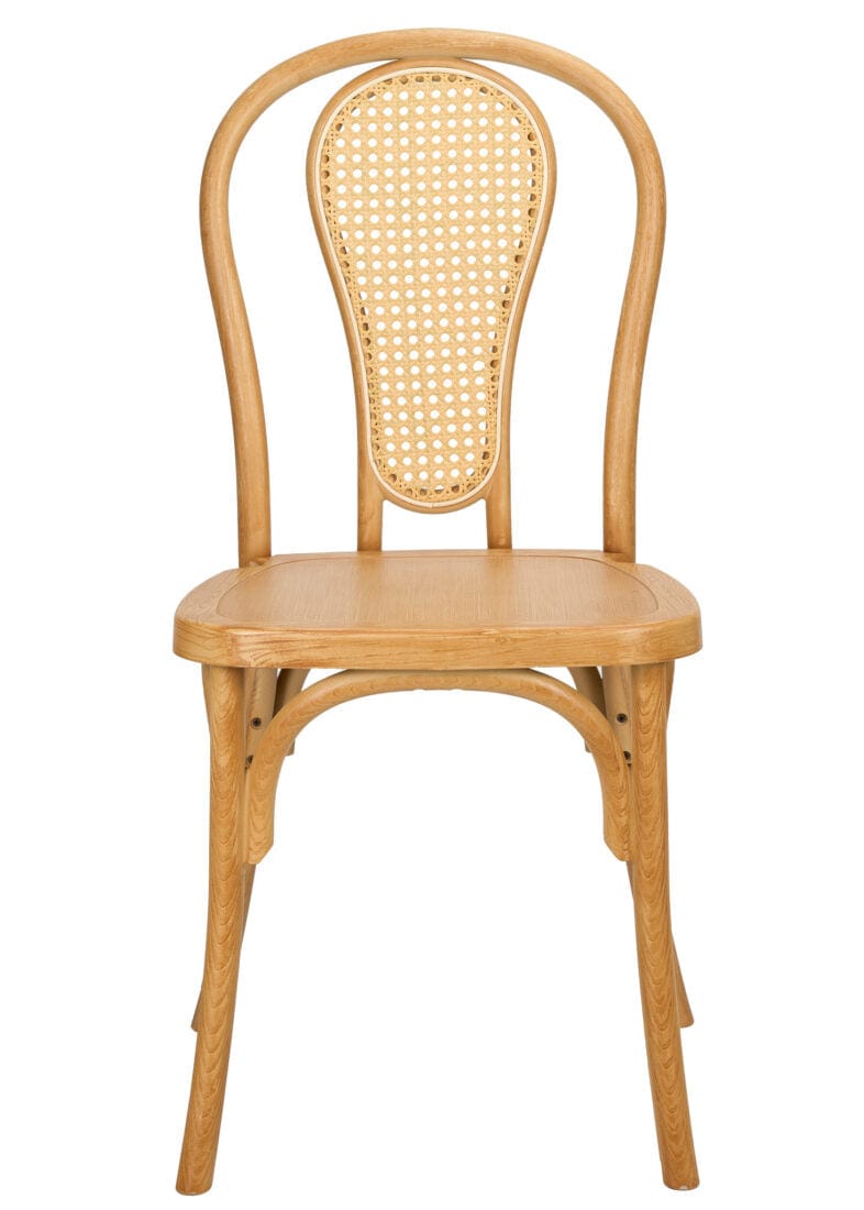 Chivari Natural Resin Bentwood Chair with Rattan Back CBRN-RN-ZG-T