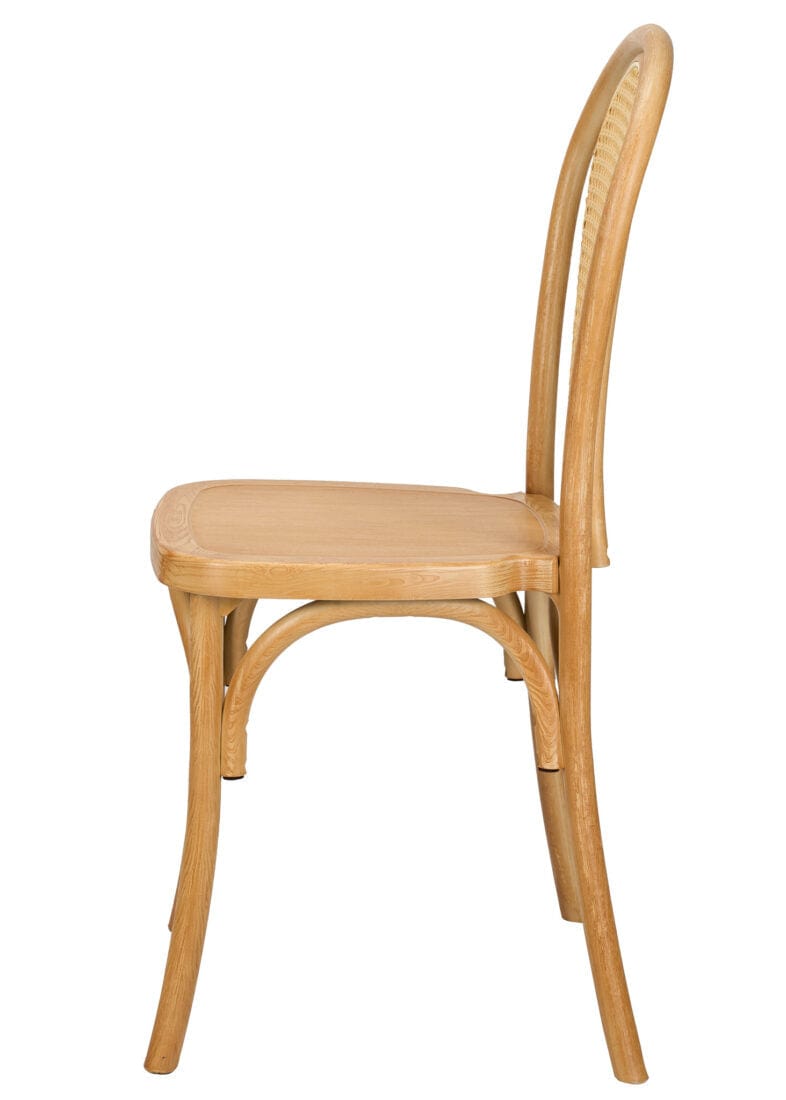 Chivari Natural Resin Bentwood Chair with Rattan Back CBRN-RN-ZG-T
