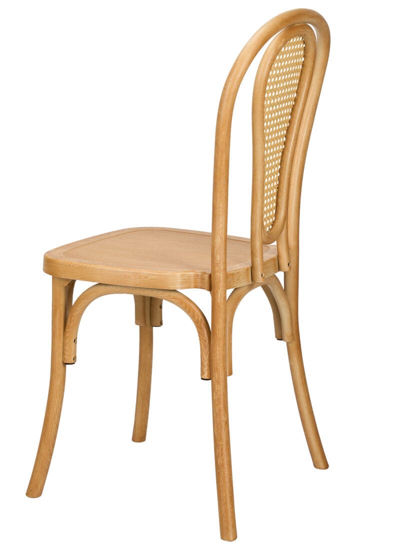 Chivari Natural Resin Bentwood Chair with Rattan Back CBRN-RN-ZG-T