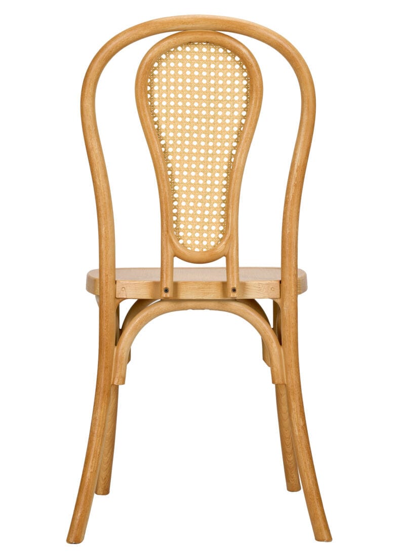 Chivari Natural Resin Bentwood Chair with Rattan Back CBRN-RN-ZG-T