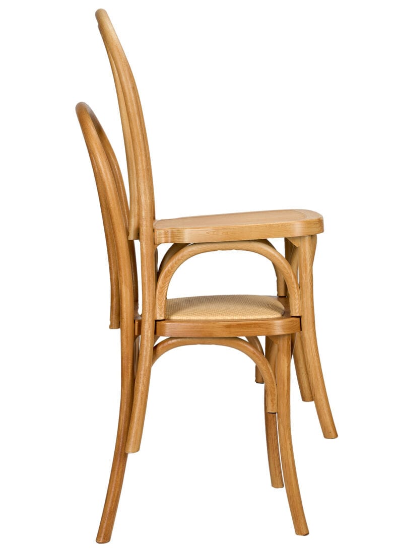 Chivari Natural Resin Bentwood Chair with Rattan Back CBRN-RN-ZG-T