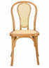 Chivari Bentwood Resin Natural Rattan Standard Square Seat with Rattan Back CBRN-RR-ZG-T