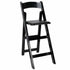 Chivari Black ToughWood™ Folding Bar Stool with Padded Seat BFWB-AX