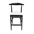 Chivari Black Horn Wood Bar Stool with White Vinyl Cushion BHWB-SHVWH-KT