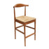 Chivari Chestnut Horn Wood Bar Stool with Natural Rope Seat BHWC-SHRNT-KT