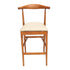 Chivari Chestnut Horn Wood Bar Stool with Ivory Vinyl Cushion BHWC-SHVIV-KT