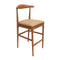 Chivari Chestnut Horn Wood Bar Stool with Taupe Vinyl Cushion BHWC-SHVTP-KT