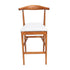 Chivari Chestnut Horn Wood Bar Stool with White Vinyl Cushion BHWC-SHVWH-KT