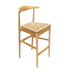 Chivari Natural Horn Wood Bar Stool with Natural Rope Seat BHWN-SHRNT-KT