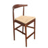 Chivari Walnut Finish Horn Wood Bar Stool with Natural Rope Seat BHWWL-SHRNT-KT