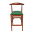 Chivari Walnut Finish Horn Wood Bar Stool with Hunter Green Vinyl Cushion BHWWL-SHVHG-KT