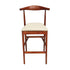 Chivari Walnut Finish Horn Wood Bar Stool with Ivory Vinyl Cushion BHWWL-SHVIV-KT