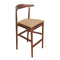 Chivari Walnut Finish Horn Wood Bar Stool with Taupe Vinyl Cushion BHWWL-SHVTP-KT