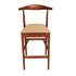 Chivari Walnut Finish Horn Wood Bar Stool with Taupe Vinyl Cushion BHWWL-SHVTP-KT