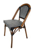 Toulouse Black and White French Bistro Set Includes 40" Table and 4 Chairs FBK-BLA-BLA4-AX