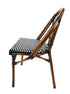 Toulouse Black and White French Bistro Set Includes 40" Table and 4 Chairs FBK-BLA-BLA4-AX