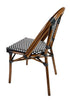 Toulouse Black and White French Bistro Set Includes 40" Table and 4 Chairs FBK-BLA-BLA4-AX