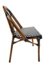 Toulouse Black and White French Bistro Set Includes 40" Table and 4 Chairs FBK-BLA-BLA4-AX