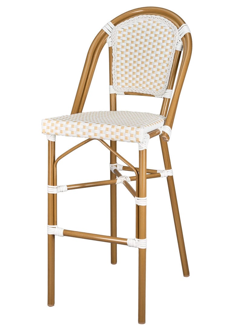 Toulouse Scratch and Dent White and Beige French Bistro Barstool BBPWB-AX-T-SD