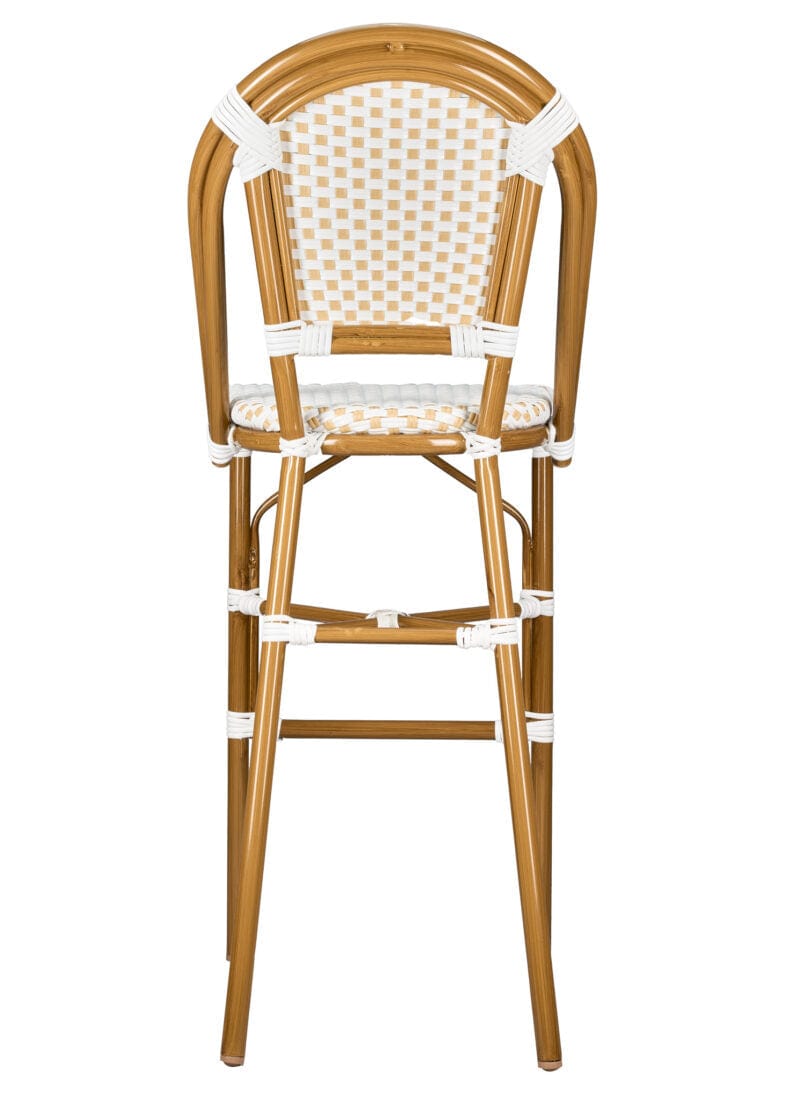 Toulouse Scratch and Dent White and Beige French Bistro Barstool BBPWB-AX-T-SD