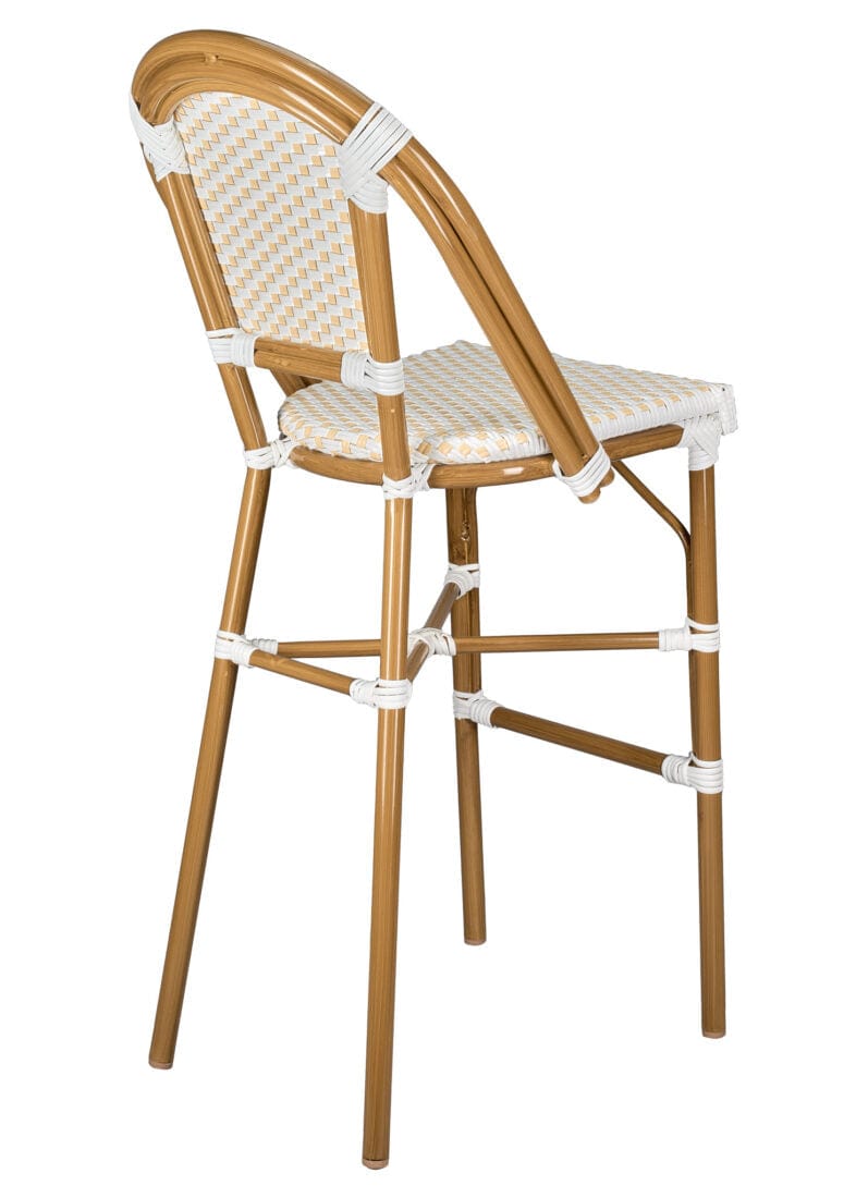 Toulouse Scratch and Dent White and Beige French Bistro Barstool BBPWB-AX-T-SD