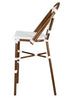 Toulouse White and White French Bistro Barstool 30" Seat Height Hand Woven Wicker BBPWD-AX-T