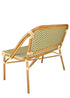 Toulouse Beige on Green Light Frame Bistro Bench Loveseat BNBPBG-AX-T