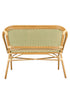 Toulouse Beige on Green Light Frame Bistro Bench Loveseat BNBPBG-AX-T