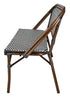 Toulouse Black on White Dark Frame Bistro Bench Loveseat BNBPBLA-AX-T