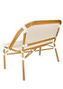 Toulouse White on Beige Medium Frame Bistro Bench Loveseat BNBPWB-AX-T