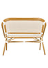 Toulouse White on Beige Medium Frame Bistro Bench Loveseat BNBPWB-AX-T