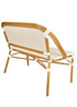 Toulouse White on Beige Medium Frame Bistro Bench Loveseat BNBPWB-AX-T