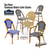 Toulouse Blue and White French Bistro Patio Dining Chair CBPBLU-AX-T