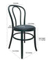 Chivari Black Licorice Resin Bentwood Festive Chair CBFRB-ZG-T