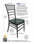 Chivari Black Aluminum Chiavari Chair CCAB-AX-T