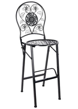 Black Barcelona Bistro Barstool with Round Seat and Back