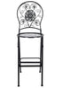 Chivari Black Barcelona Bistro Barstool with Round Seat and Back by Chivari (Per Chair Price Shown – Sold only in Quantities of 2) BBBRRB-AX-T