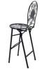 Chivari Black Barcelona Bistro Barstool with Round Seat and Back by Chivari (Per Chair Price Shown – Sold only in Quantities of 2) BBBRRB-AX-T