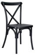 Chivari Black Straight Leg Farm Table Dining Set with 10 Chairs TFARM-BLACK-S-LEG-KIT-CXR-AX