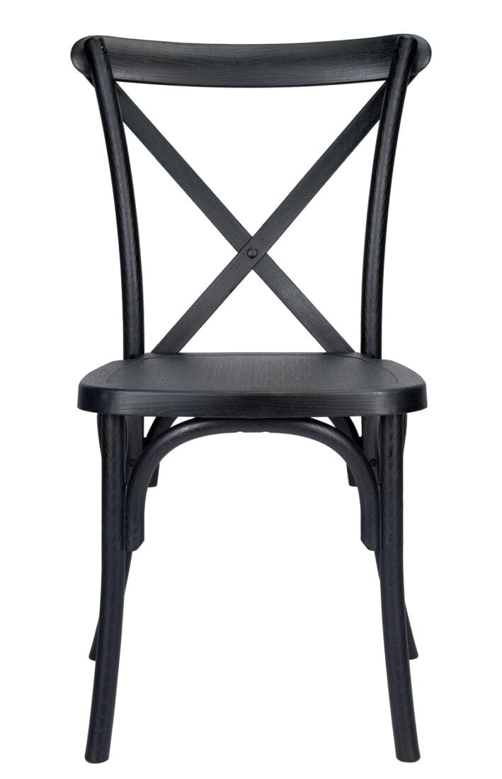 Chivari Black Fluted Leg Farm Table Dining Set with 10 Chairs TFARM-BLACK-T-LEG-KIT-CXR-AX