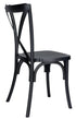 Chivari Black Straight Leg Farm Table Dining Set with 10 Chairs TFARM-BLACK-S-LEG-KIT-CXR-AX