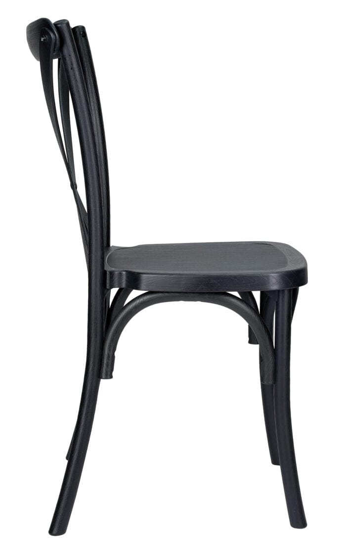 Chivari Black X-Leg Farm Table Dining Set Set with 10 Chairs TFARM-BLACK-X-LEG-KIT-CXR-AX