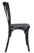 Chivari Black Fluted Leg Farm Table Dining Set with 10 Chairs TFARM-BLACK-T-LEG-KIT-CXR-AX
