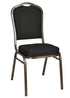 Chivari Black Fabric on Gold Vein Frame Crown Banquet Chair CQCFBU-ZF-T