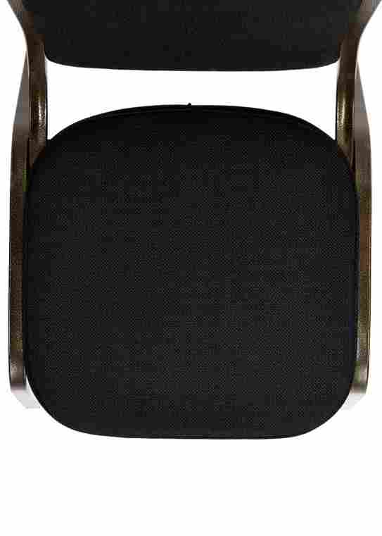 Chivari Black Fabric on Gold Vein Frame Crown Banquet Chair CQCFBU-ZF-T