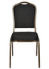 Chivari Black Fabric on Gold Vein Frame Crown Banquet Chair CQCFBU-ZF-T